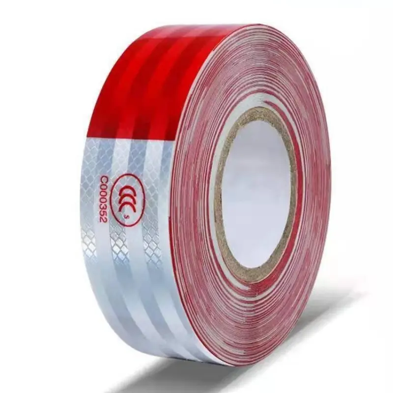 1 Roll 2-Inch x 65-ft Diamond Pattern Waterproof Adhesive Reflective Tape, High-Visibility Safety Warning Strip for Car, Truck, Motorcycle Exterior & Trailer Accessories