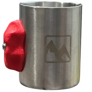 MTNShade Stainless Steel 12oz Rock Climbing Mug with Crimp Hold Handle