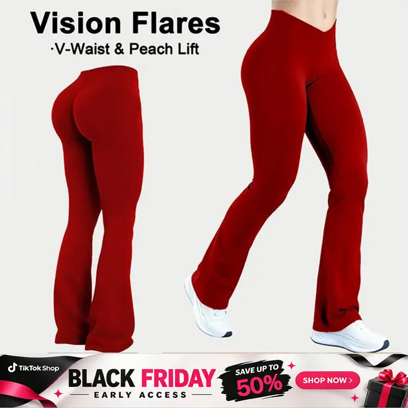 [REGULAR LENGTH] DEEFY Vision Flares Butt Leggings Gymwear Workout Gym Women Butt Lifting Pants Sportswear Sports Slim Fit Tummy Control Yoga