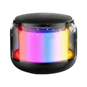 Cool LED Clear Bluetooth Speaker Portable Loud Stereo Sound for Travel Camping