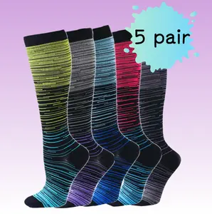 Compression Socks for Women & Men – 20-30mmHg Knee-High Support Socks – Wide Calf Design for Circulation & Comfort Seamless Toe