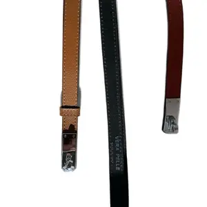 Womens Belt - Available in Brown, Black & Red with Metal Buckle and Adjustable Strap