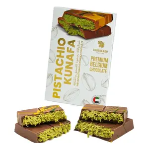 Chocolado Dubai Chocolate Kunafa Pistachio (The Original), 6.53oz - 185 grams - Imported from DUBAI UAE, Ideal Gift for all Occasions, 100% Original Taste!