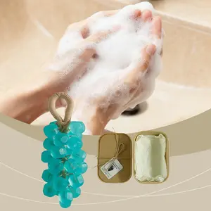 Handmade DIY Tea Tree Gem Grape Body Cleansing Soap Gift Box, Gentle Hand Care, Fresh Scent, Perfect Home Decor & Bathroom Choice, Ideal Gift