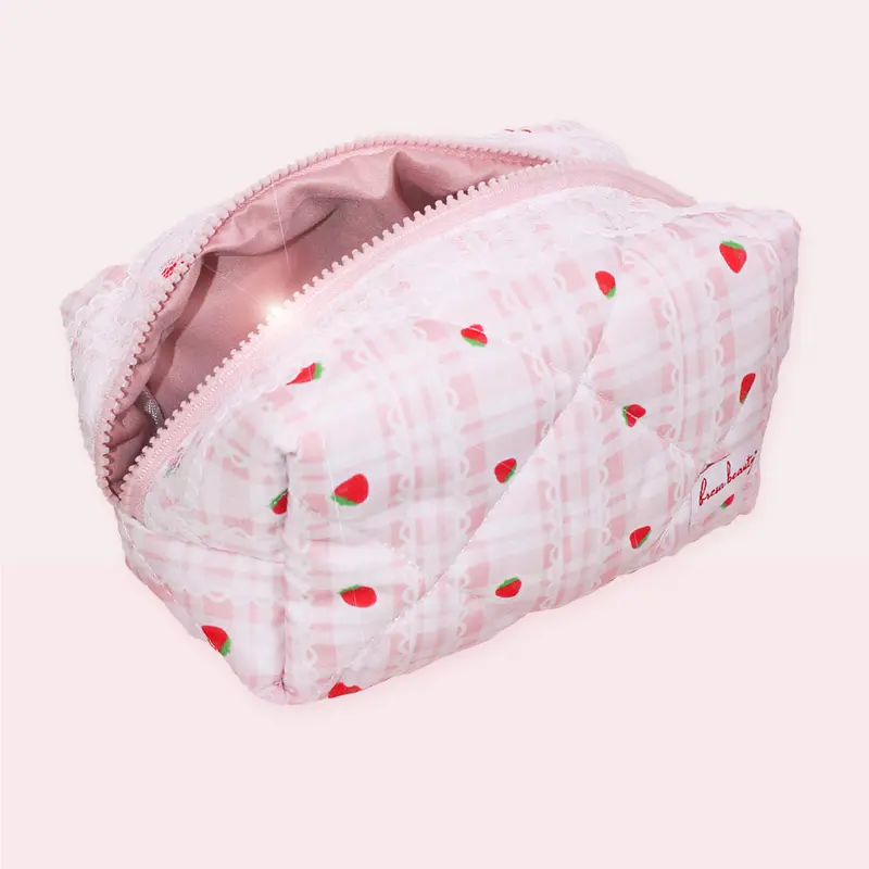 Fresa Beauty Strawberry Chiffon Makeup Bag