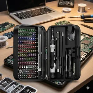 132-in-1 Precision Screwdriver Set with 108 Magnetic Color-Coded Bits. Professional Repair Toolkit for Phones, Tablets, Laptops. Anti-Slip Grip, Portable Multi-Purpose Tool Kit for Electronics Disassembly & Technicians.