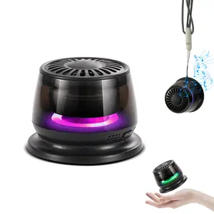 Magnetic Mini Bluetooth Speaker with RGB Light, TWS Stereo, 5W Wireless Audio, Game Mode, Portable Smartphone Holder, Suitable for Outdoor/Car Use, Compatible with iPhone & Android summerwins
