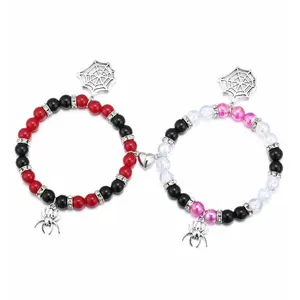 2 Counts/Set Spider Matching Friendship Bracelets For Couples Magnetic Friendship Spider MatchingBracelets For Valentine's Day New Year BraceletsGifts For Women Men Girls