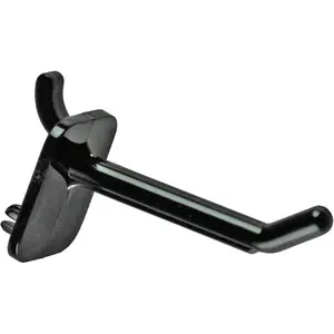 800002-B 2-Inch Black Lexan Plastic Pegboard Hooks, 50-Pack