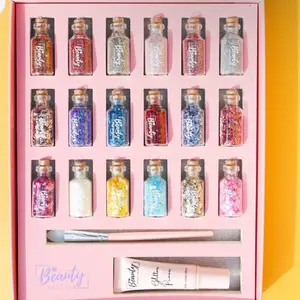 Fairy Dust 18 Colors Loose Glitter Set With Primer and Brush