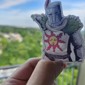dark souls solaire meme sticker / magnet / decal