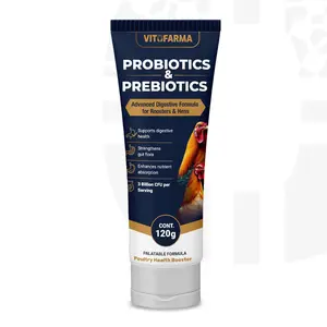 Probiotics & Prebiotics for Chicken & Poultry, Hens, All Natural Digestive System Dietary Supplement 120 gr - Advanced Digestive Formula for Roosters & Hens Probiotics