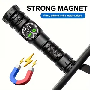 VASTFIRE Rechargeable Adjustable Tactical Flashlight - 20W High Power Zoomable Magnetic Model, Dual Power Supply (18650/AAA), 9 Modes with Flashlight SOS Alarm, COB Red, USB-C Charging for Outdoor Camping & Emergencies, Adjustable Tactical Flashlights
