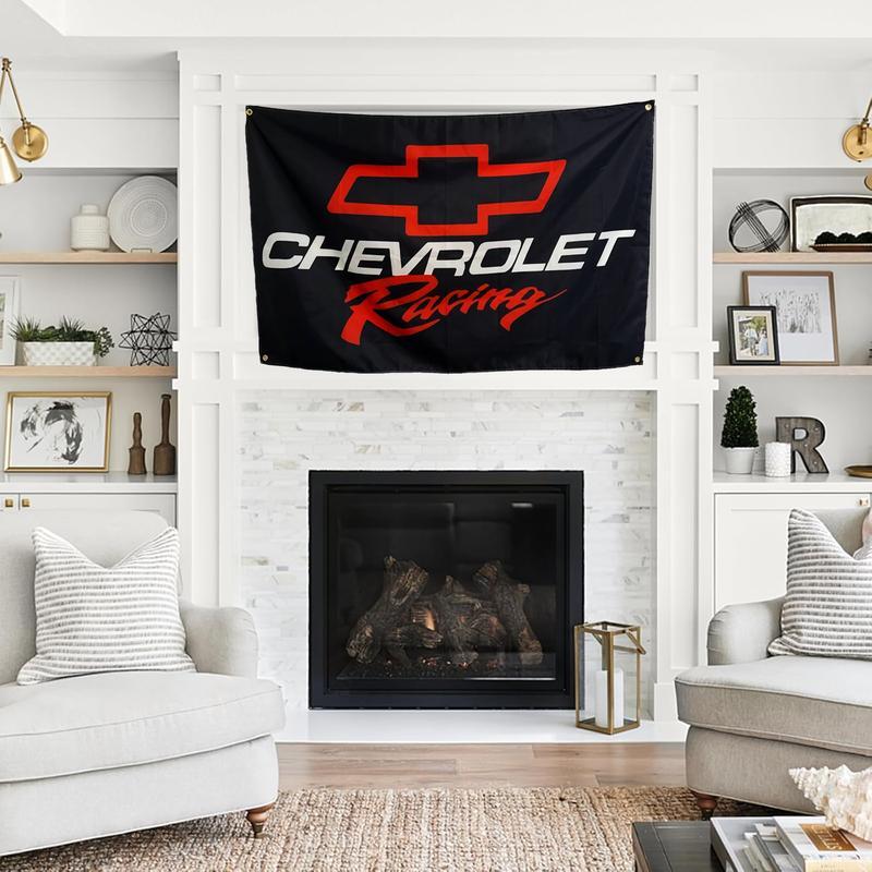 Chevrolet Racing Chevy 3x5ft Flag Tapestry for Wall Hanging College Dorm Room Wall Outdoor Decor Banner with 4 Brass Gromments