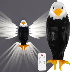 2-in-1 Decor & Night Light Magnetic Wall-Mounted Eagle Night Light with Remote Control Battery Operated Removable Charging for Bedroom Living Room Hallway Luxury Decoration Lamp Stylish Home Accent Gift - Hanging teen room decor cool stuff for room