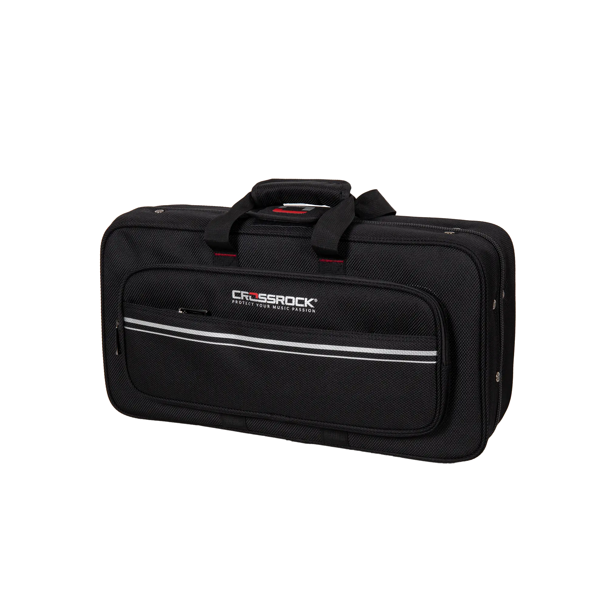 Crossrock Bb Trumpet Foam Case | Lightweight Gig Bag with Modern Fabric, Plush Interior & Storage Compartments