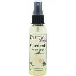 Gardenia Linen and Sheet Spray - No Artificial Colors, Parabens, or Preservatives - Long-Lasting Scent for Bed, Fabric & Pillow