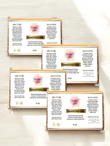 4 Pack - Turmeric Kojic Acid Brightening Soap for Even Skin Tone