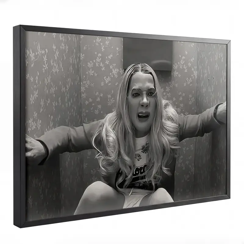 Funny White Chicks Comedy Movie Print Black-and-White Canvas Wall Art Painting - Customizable Multi-Size (12x18inch(30x45cm),16x24inch(40x60cm),20x30inch(50x75cm)), Bold Humor Indoor Cozy Room Decor, Home Decor Gift