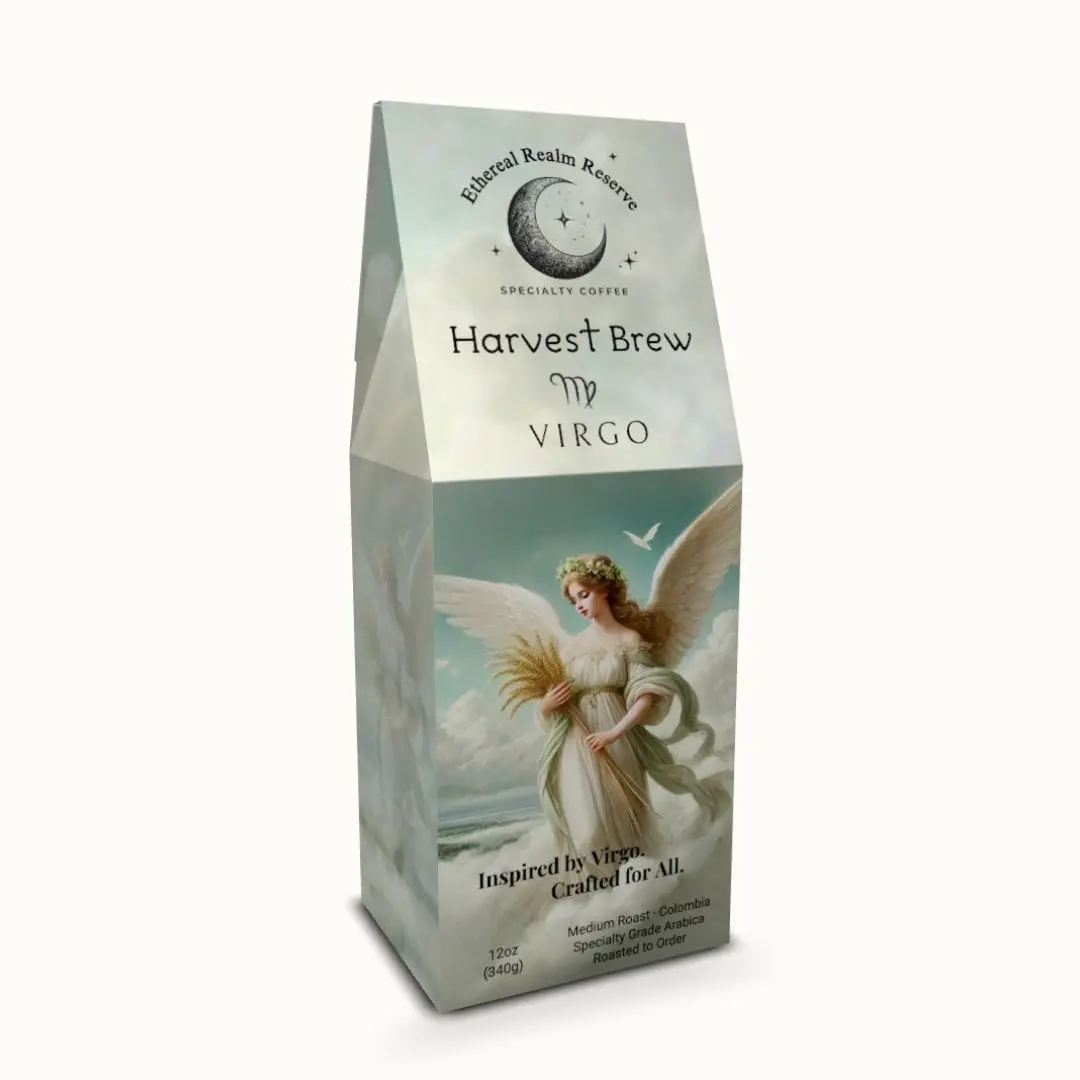 Virgo — Harvest Brew Zodiac Angel Specialty Grade Coffee - Light Roast Single Origin from Colombia with Cherry, Plum & Chocolate Notes - Certified Mycotoxin Tested – Heavy Metal, Mold & Yeast Free