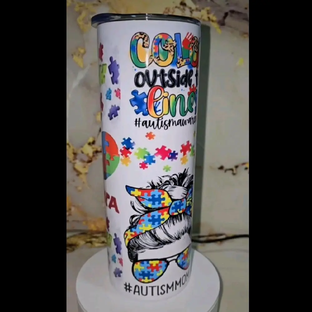 20oz Autism Awareness Skinny Tumbler