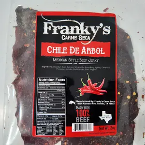 Frankys Chile de Arbol Jerky Dried Beef Spicy