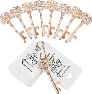5PCS Retro Skeleton Key Bottle Openers - 5 Vibrant Colors, Thank-You Tags, Keychains - Festive Party Guest Favors, Wedding Souvenirs