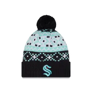 Seattle Kraken Nostalgia Navy Primary Pom Knit