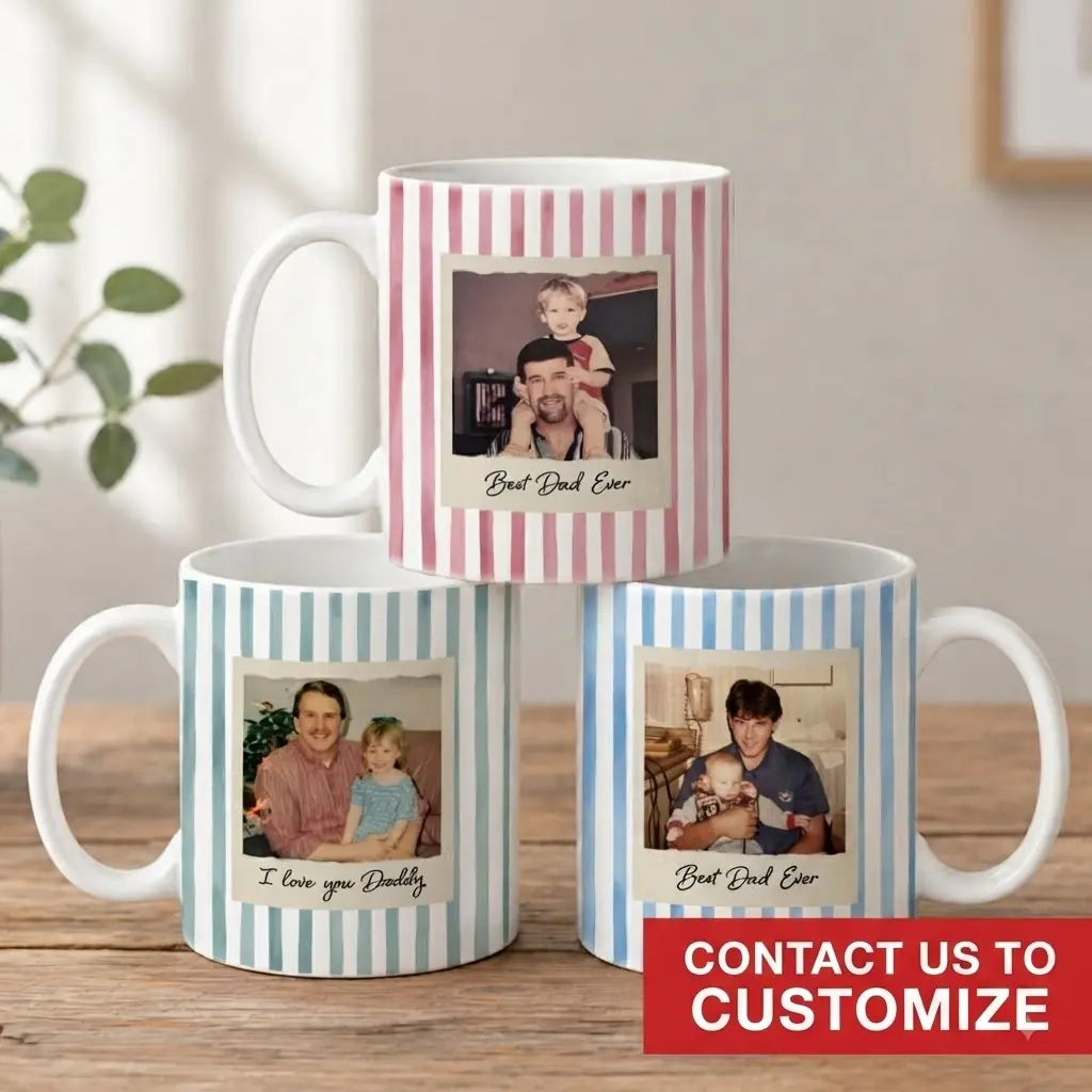 Personalized Photo Mug for Dad, Custom Father's Day Gift, Grandpa Coffee Cup