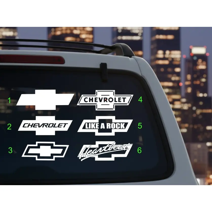 Vinyl Window Decal Sticker – Fits Chevy Silverado & Colorado Trucks | Window Graphic Emblem