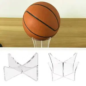Triangle Rack Sports Ball Storage Bracket Acrylic Ball Holder Basketball Display Stand Football Volleyball Soccer Display Stand Acrylic Shelf