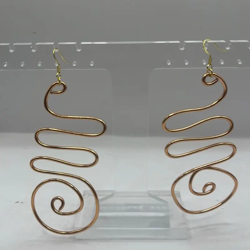 Goddess Love Earrings - Gold Spiral Design Jewelry Piece