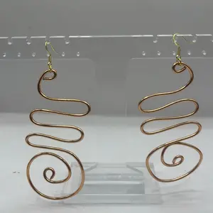 Goddess Love Earrings - Gold Spiral Design Jewelry Piece