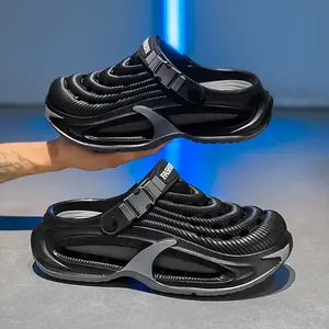 Summer Men's Clogs Outdoor Thick Sole Non-Slip Odor Resistant Durable Quick Drying Soft Beach Sandals