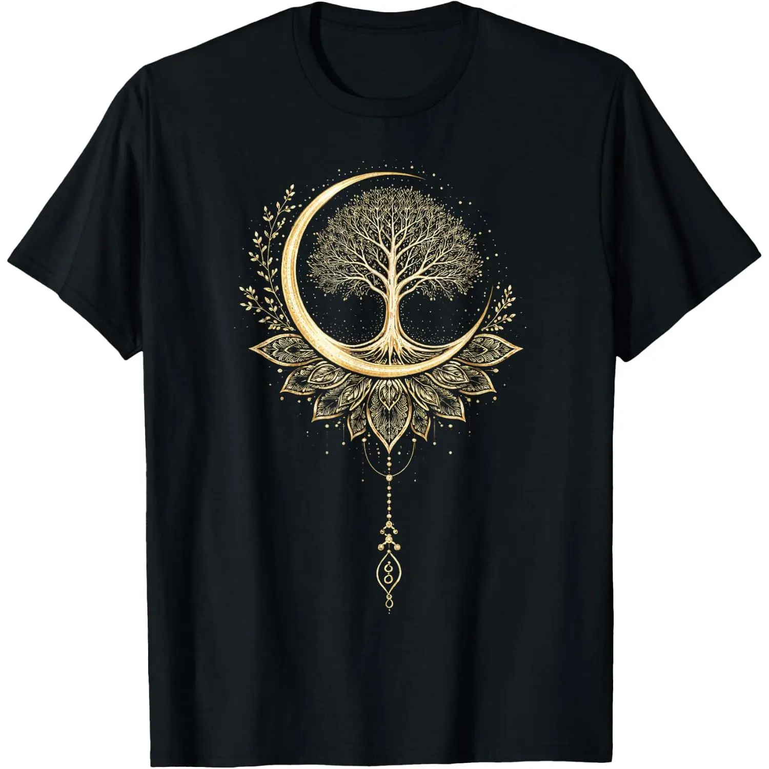 100%cotton Mandala Lotus Unalome Tree of Life Spiritual Yoga Meditation T-Shirt