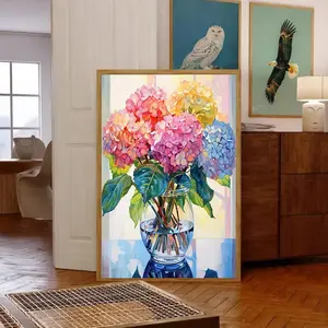 Flower Pattern DIY Diamond Arts Colorful Painting Kit without Frame, 5D Diamond Arts Colorful Painting for Home Bedroom Wall Decor