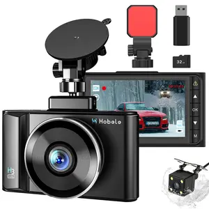 Dash Cam Front And Rear 1080P For Cars Full HD Dash Dashboard Camera With 32GB SD Card, 3 Inch IPS Screen, 170° Wide Angle, Night Vision, WDR, Loop Recording, Motion Detection, G-Sensor