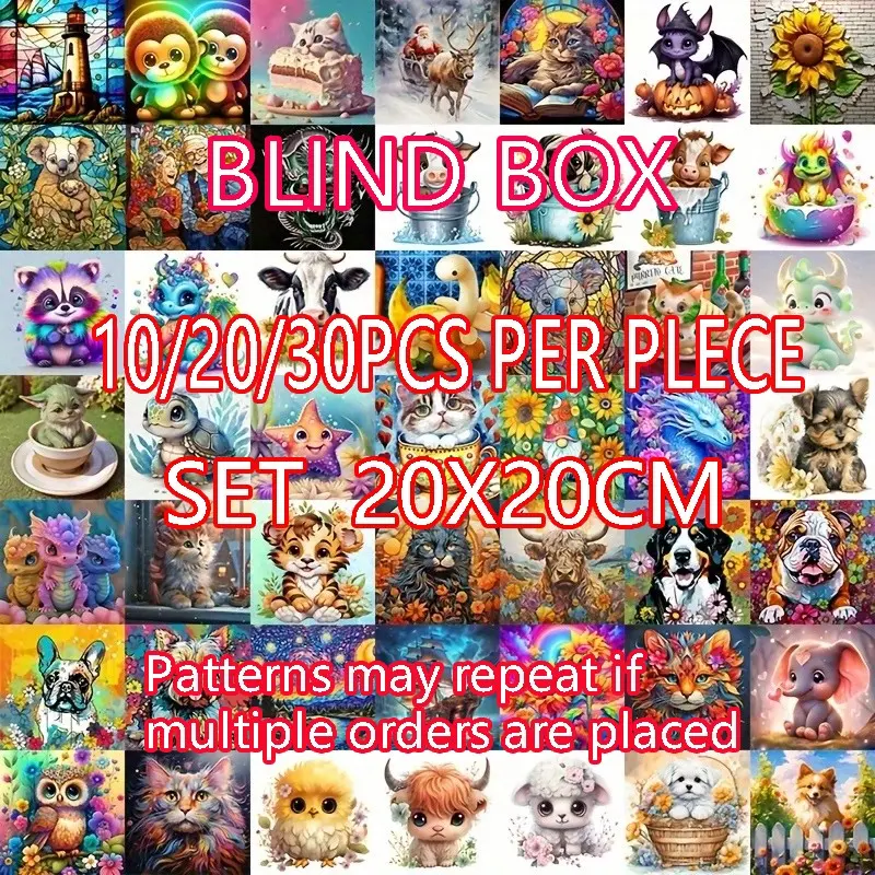 10pcs/20pcs/30pcs Diamond Painting Kit, DIY Craft Set, Round Diamond Art, Beginner Relaxing Handmade, Animal & Nature Theme, Perfect Gift, Handmade Gifts