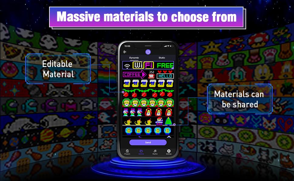 Programmable Devil Eyes for Cars,LED Sign for Car,Bluetooth APP Control,DIY Edit Text, Patterns, Animations