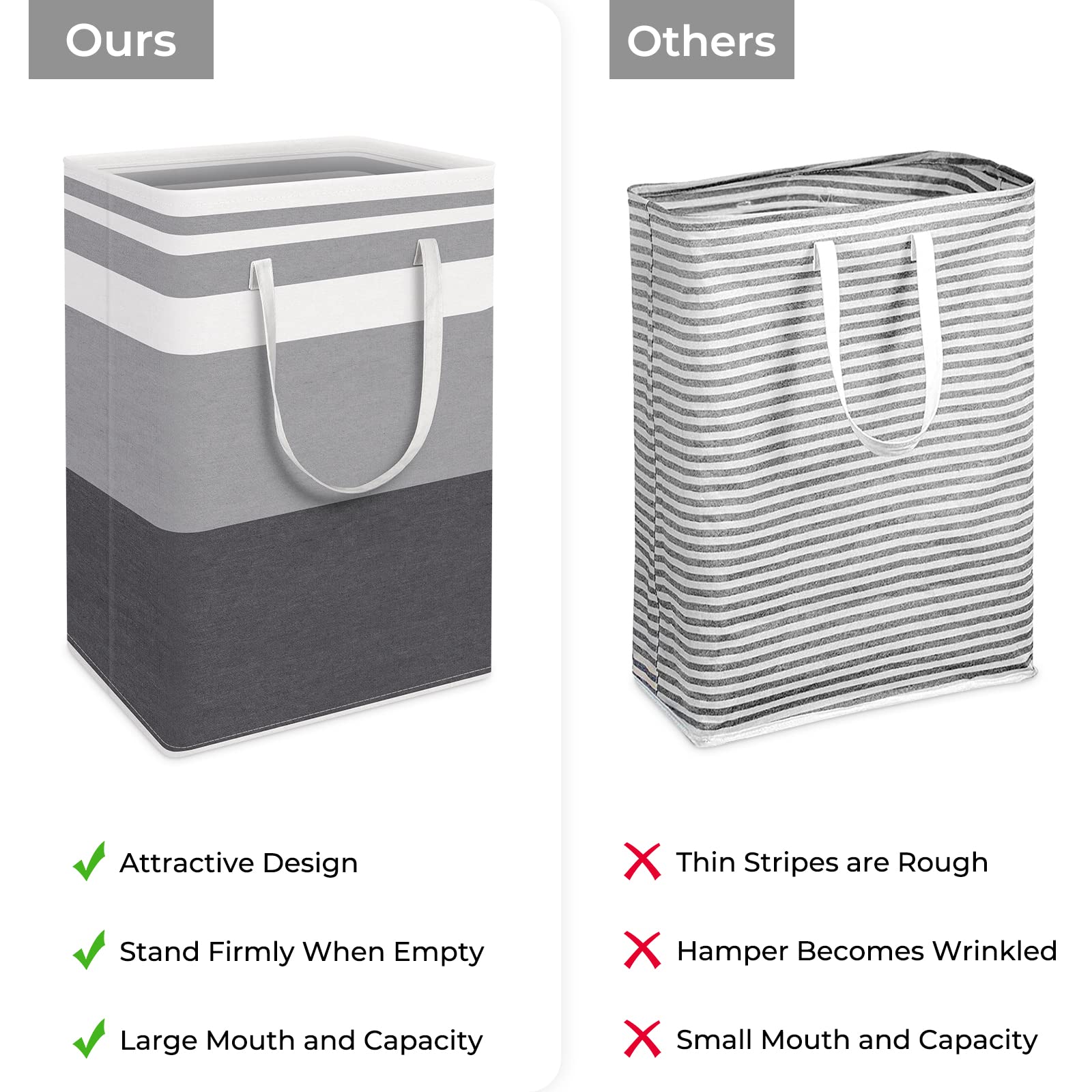 2 Pack Large Laundry Baskets, Waterproof, Freestanding Laundry Hampers, Collapsible Clothes Hamper with Reinforced Handles in Laundry Room, College Dorm, Bathroom, Bedroom (Grey, 75Lx2) 2 Pack Large Laundry Baskets, Waterproof, Freestanding Laundry Hampers, Collapsible Clothes Hamper with Reinforced Handles in Laundry Room, College Dorm, Bathroom, Bedroom (Grey, 75Lx2)