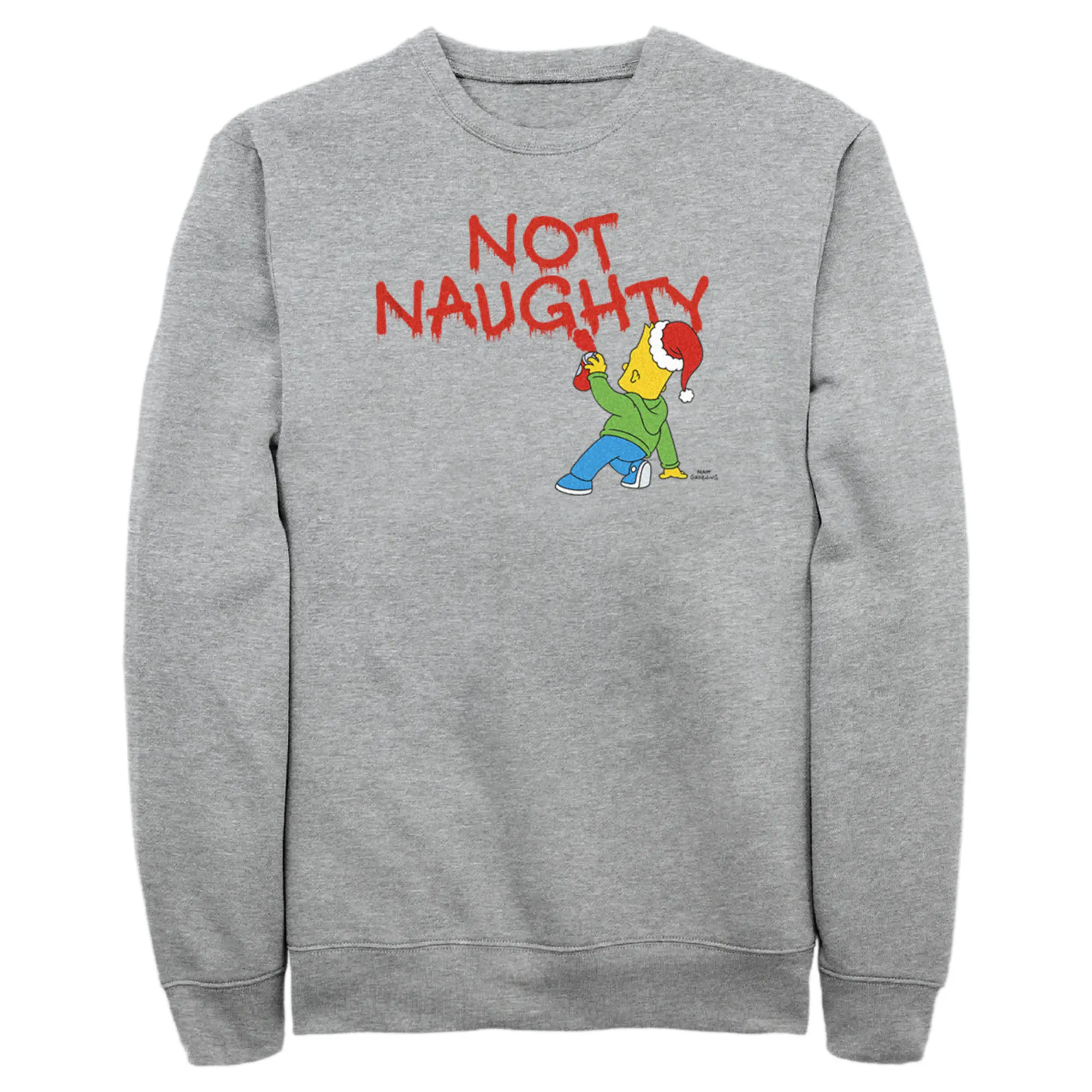 Men's The Simpsons Christmas Bart Not Naughty Sweatshirt