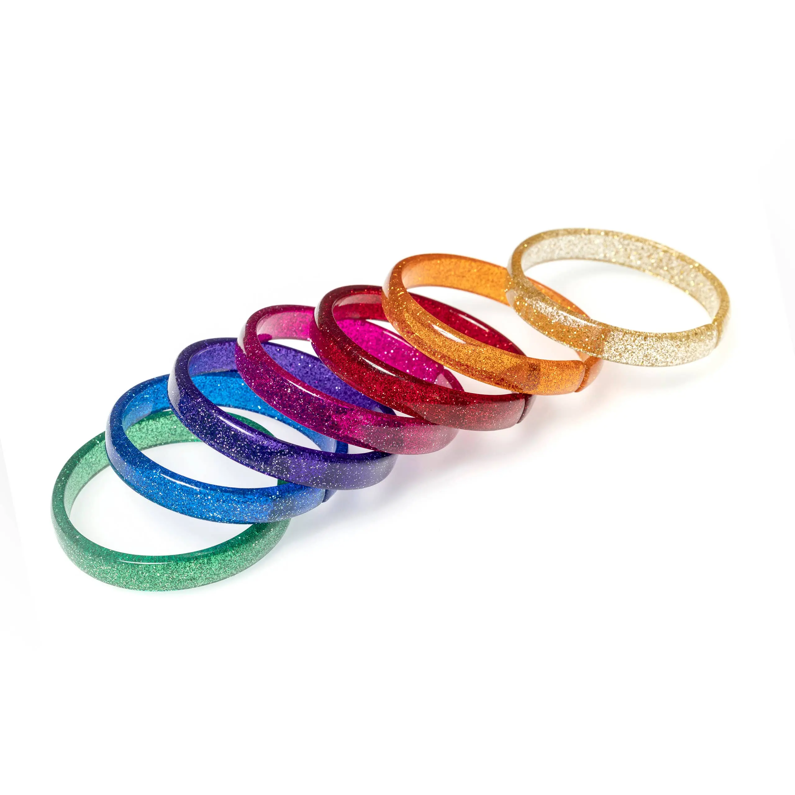 Multi Glitter Rainbow Bangle