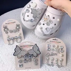 Pearl Starfish Rhinestone Croc Charms| DIY Bling Chain Shoe Decor| Removable Luxury Clog Accessories