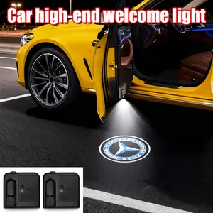 Mercedes-Benz Car Door Welcome Light, LED Projection Floor Lamp, Auto On, Easy Install, High Definition, Night Use, Fit for Mercedes-Benz A/B/C/E/S/CLA/CLS/GLA/GLC/GLE/GLS/GLB/AMG