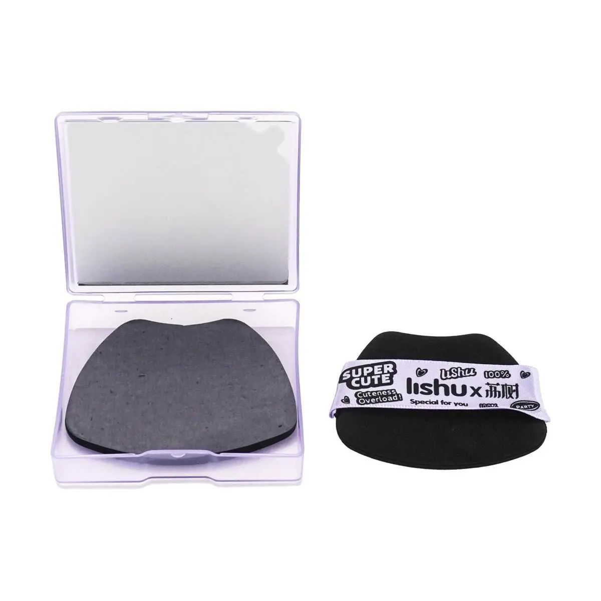 Lishu Charcoal Face Oil Absorbing Sheets (100 Sheets with Puff) - Cosmetic Makeup Pack for Flawless Shine Control, Refreshing, Convenient