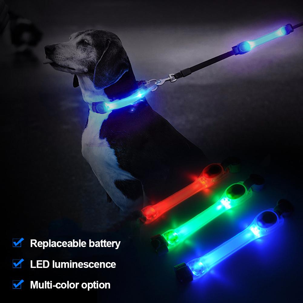 Collar (Glow) - Dog Anti Lost Safety Glowing Collar Outdoor Waterproof Warning LED Flashing Light Strip for Pet Leash Harness Dog Accessories reflective night safety cat collar Rechargeable