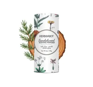 Sandalwood Talc-Free Dusting Powder with Arrowroot, Oats, Zinc & Magnesium - Body & Foot Powder for Women, Chafing & Deodorizing (Sandalwood)