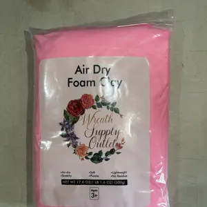 Air Dry Foam Clay Light Pink 500g Bag