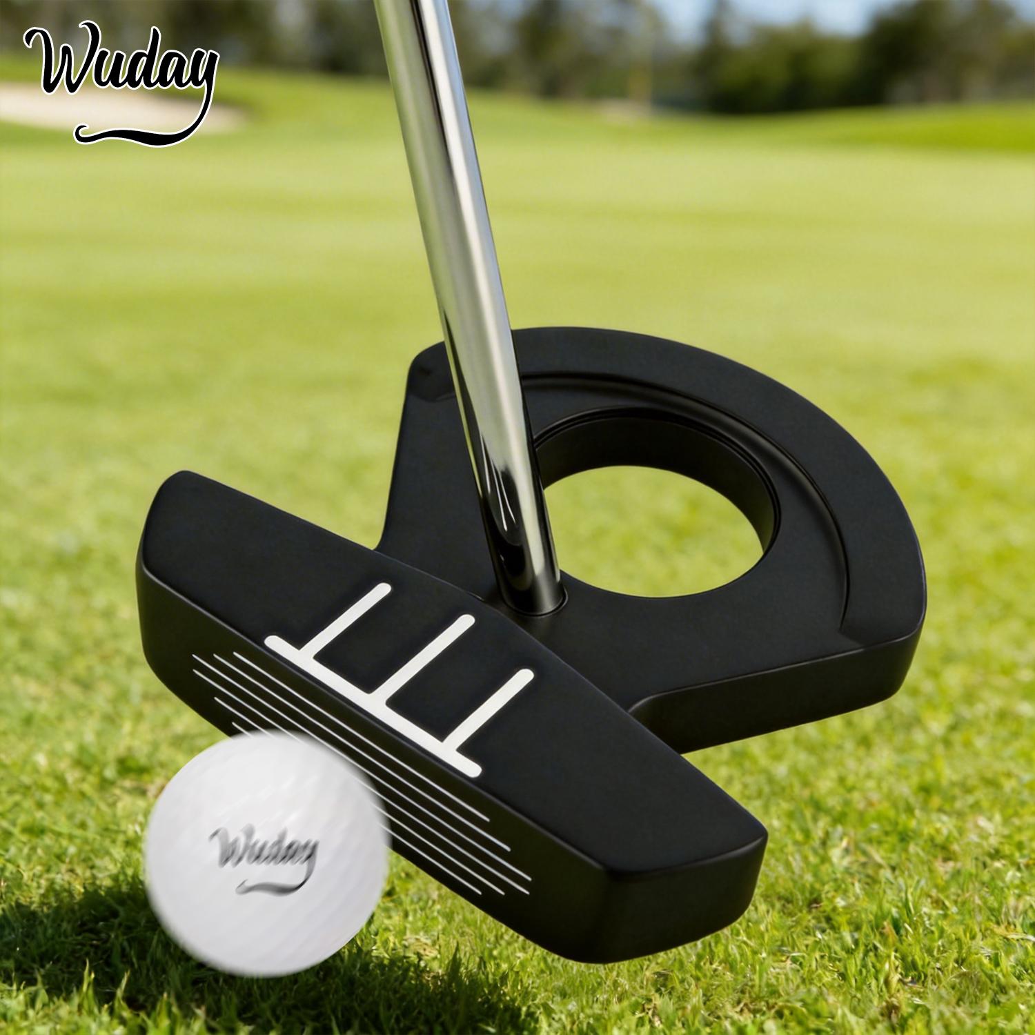 WUDAY Auto-Aligning Stability Golf Putter - Stop Missing Short Putts, Mallet Head with Zinc Alloy & Stainless Steel Shaft, Non-Slip Natural Rubber Grip for Precision Control