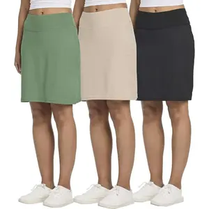 3 Pack: Women's 20" Golf Skirts Knee Length Skorts Athletic Long Active Casual Pockets (Available in Plus)